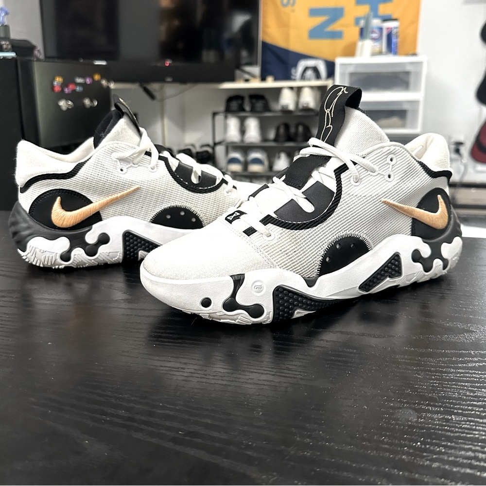 Nike PG 6 ‘White Black Orange Chalk’ Athletic Sneakers